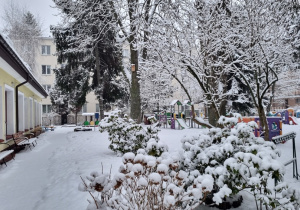 Ogród przedszkolny zimą
