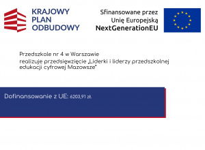 Realizacja projektu "Liderki i liderzy przedszkolnej edukacji cyfrowej Mazowsze"
